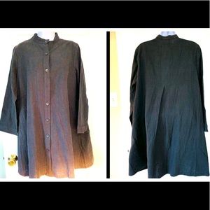 NWT Black Linen-blend Duster